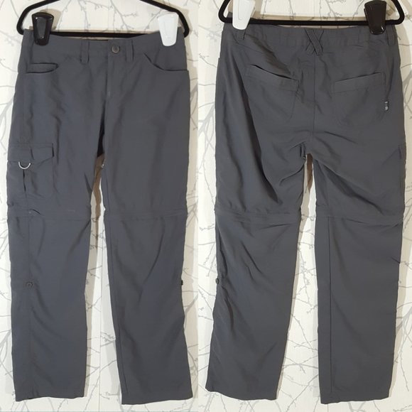 Mountain Hardwear Gray Mid Rise Zipper Convertible Hiking Pants - Picture 1 of 5